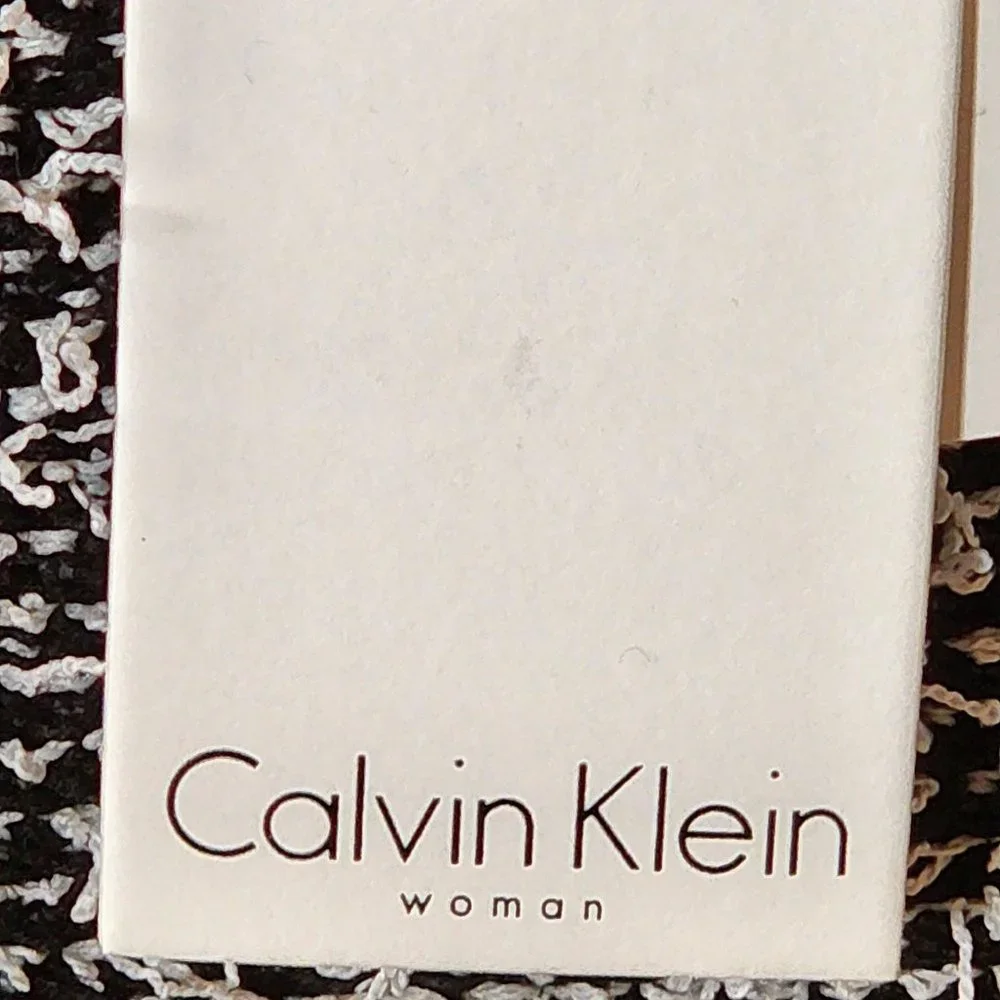 Calvin Klein Black White Lightweight‎ Pullover Sweater Size Small